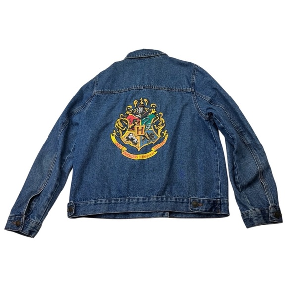 Harry Potter Hogwarts Denim Jean Jacket Size 10 - Picture 2 of 11
